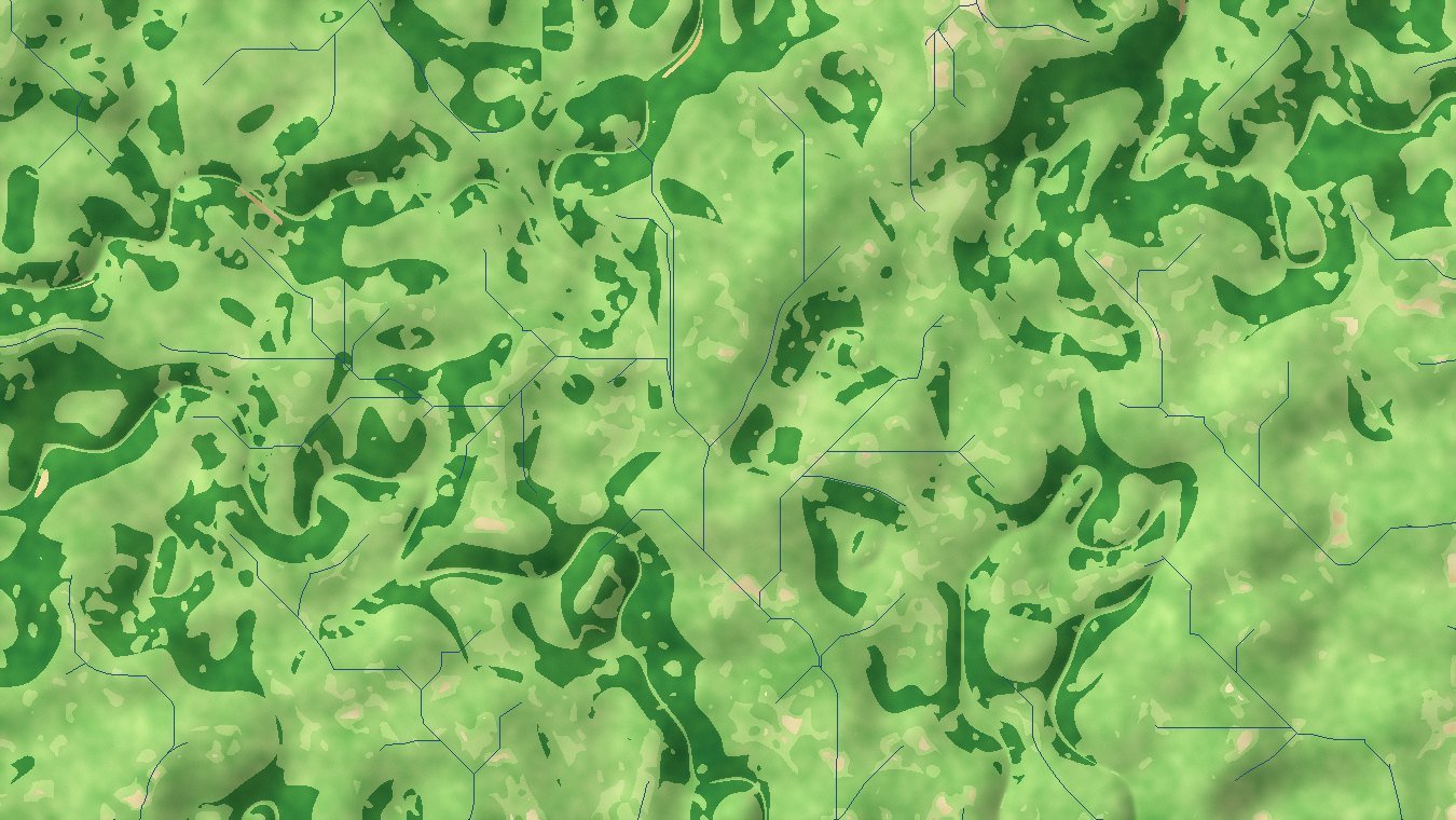 Vegetation index surface derived from a satellite composite